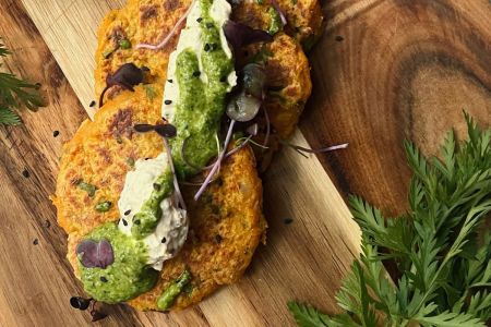 Vegan carrot fritter