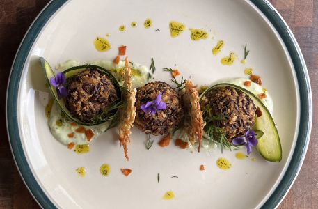 Vegan Black Rice Arancini