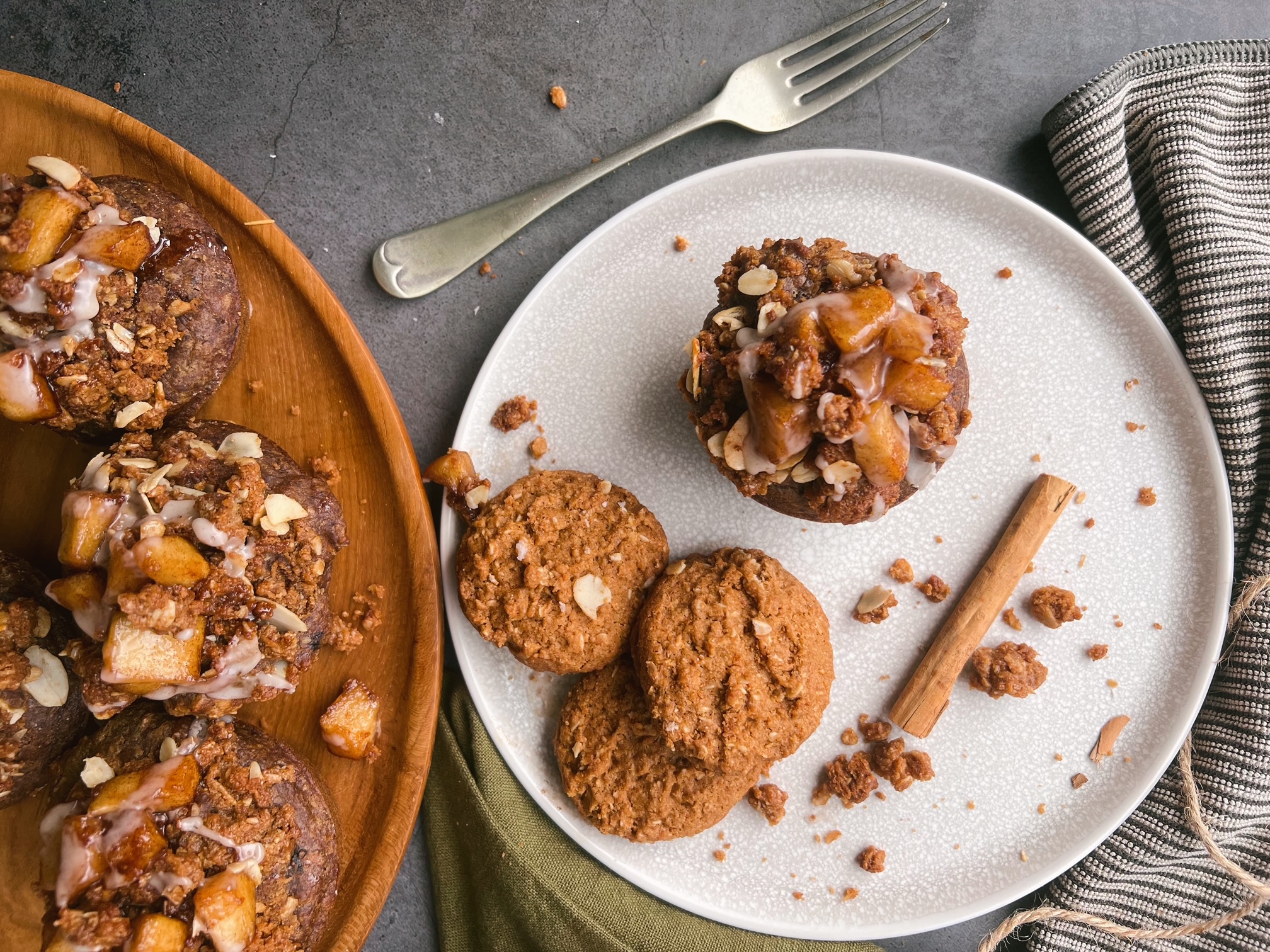 Coffee Cake Muffins with Anzac Streusel